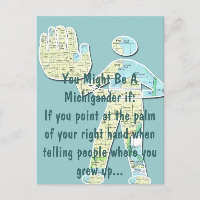 You Know You're From Michigan When You Recognize T Postcard (Front)