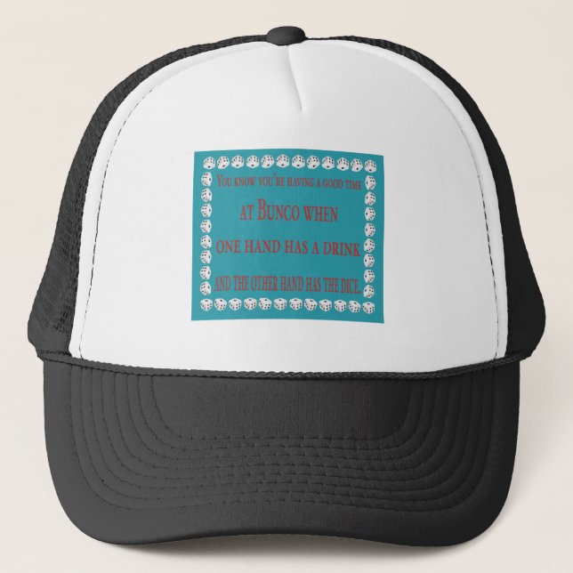 you know you're having a good time trucker hat (Front)