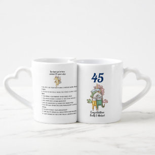 You Know You've Been Married 45yrs When - FUNNY Coffee Mug Set