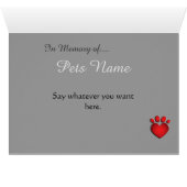 You left your Paw Prints - Gray Cards (Inside Horizontal (Bottom))