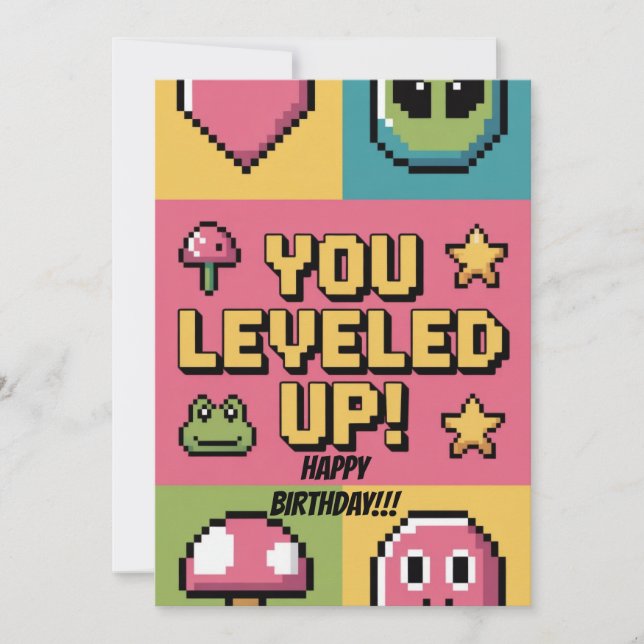 You Leveled Up Pixel Art (Front)