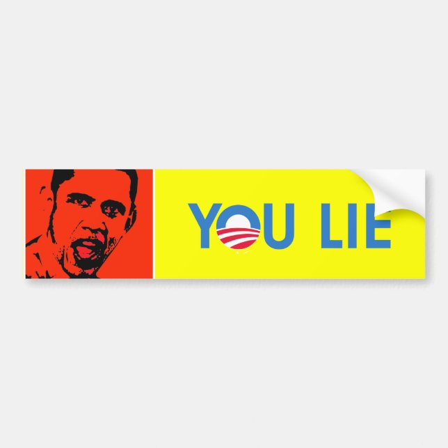 You Lie bumper sticker blue (Front)