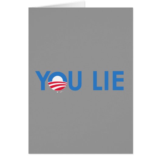 You Lie bumper sticker blue Cards (Front)