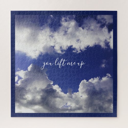 You Lift Me Up Inspriational Sky Clouds Jigsaw Puzzle