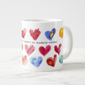 You LIght Up My Heart In Every Color Giant Coffee Mug