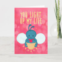 You Light Up My Life Firefly Greeting Card