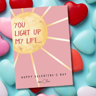 You light up my life funny Valentine's day Holiday Card