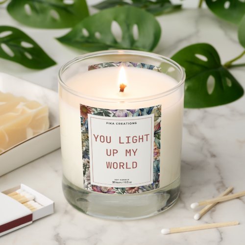 You Light Up My World Scented Candle