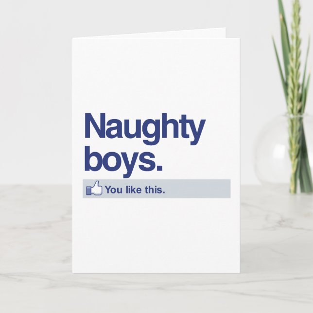YOU LIKE NAUGHTY BOYS -.png Holiday Card (Front)