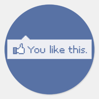 You Like This Funny Facebook Classic Round Sticker