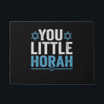 You Little Horah Hanukkah Funny Jewish Saying Gift Doormat<br><div class="desc">chanukah, menorah, hanukkah, dreidel, jewish, Chrismukkah, holiday, horah, christmas</div>