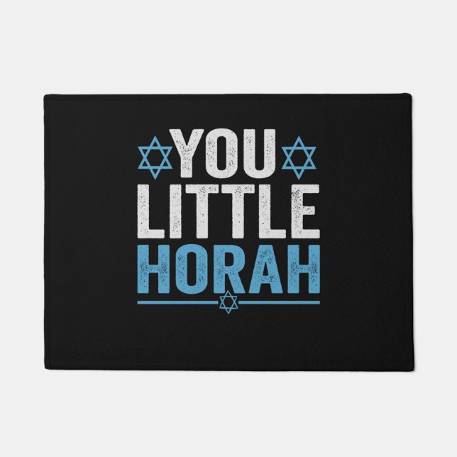 You Little Horah Hanukkah Funny Jewish Saying Gift Doormat (Front)