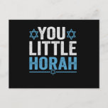 You Little Horah Hanukkah Funny Jewish Saying Gift Postcard<br><div class="desc">chanukah, menorah, hanukkah, dreidel, jewish, Chrismukkah, holiday, horah, christmas, </div>