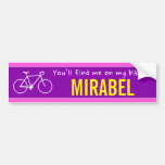 [ Thumbnail: "You’Ll Find Me On My Bike in Mirabel" (Canada) Bumper Sticker ]