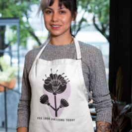 "You Look Awesome Today" - Floral Vibes Long Apron