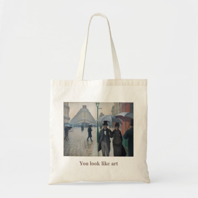 “You Look Like Art” Aesthetic Tote Bag – Vintage (Front)