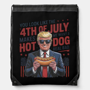 You Look Like The 4th July Makes Me Want A Hot Dog Drawstring Bag