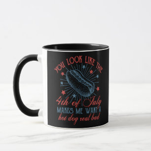 You Look Like The 4th Of July, Retro 4th Of July, Mug