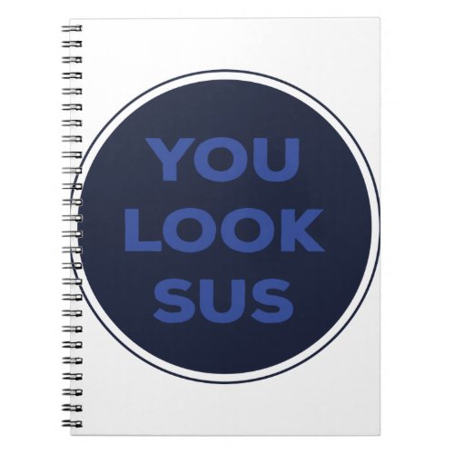 You Look SUS Great Quotes Gift Notebook