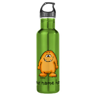You look yummy - cute yellow monster by send2smile stainless steel water bottle