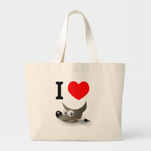 You love GIMP Show it Large Tote Bag