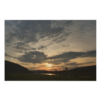 You love the sunset. wood wall art