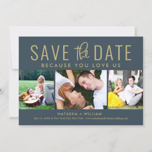 You Love Us EDITABLE COLOR Save The Date Card