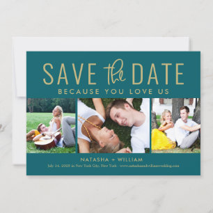 You Love Us EDITABLE COLOR Save The Date Card