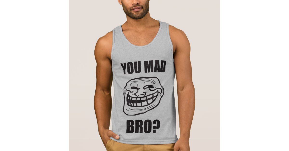 Amazon Com Funny T Shirt Troll Face You Mad Bro Clothing
