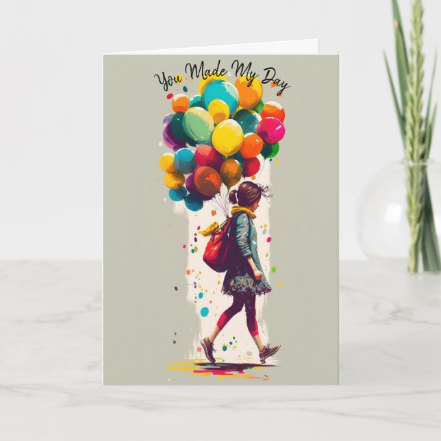 You Made My Day - Thank You Card (Front)