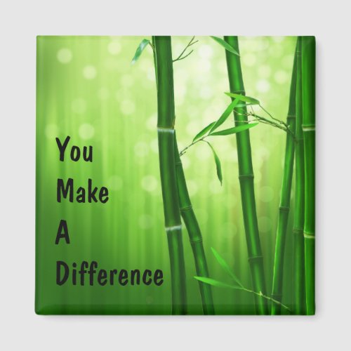 You Make a Difference Bamboo Magnet