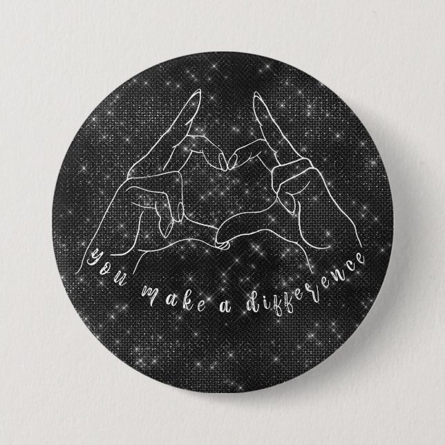 You Make a Difference Quote Button (Front)