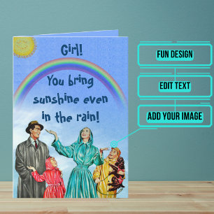 You Make Bring Sunshine Vintage Thank You Card