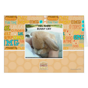 You make bunny cry cards