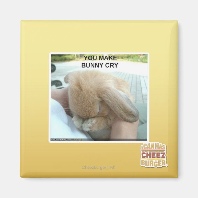 You make bunny cry magnet (Front)