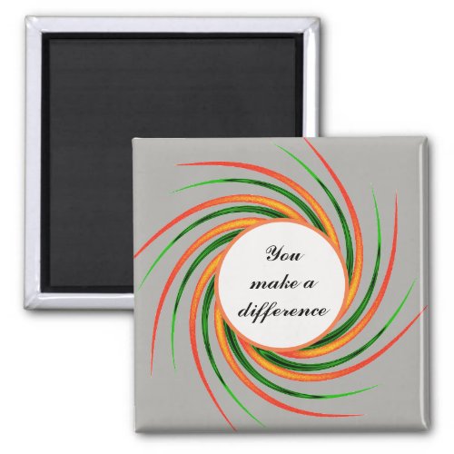 You Make Difference Colorful Swirls Encouragement Magnet