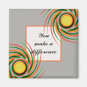 You Make Difference Colorful Teacher Thank You Magnet