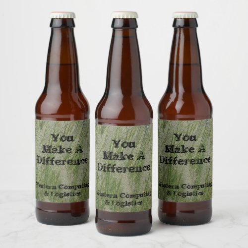 You Make Difference Desert Grass Thanks Employee Beer Bottle Label