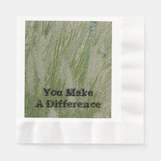 You Make Difference Desert Grass Thanks Employee Napkins (Front)