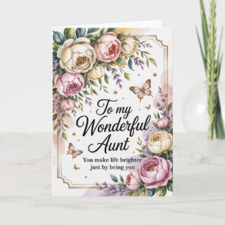 You Make Life Brighter – Elegant Design for Aunt Card