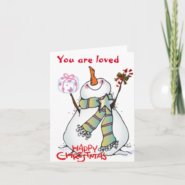 YOU MAKE ME ****A HAPPY CHRISTMAS"**** HOLIDAY CARD (Front)