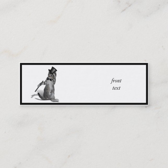 You make me feel like Dancing! Tap Dancing Cat Mini Business Card (Front)