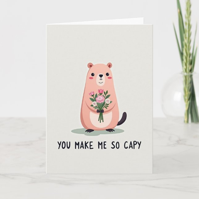 You Make Me Happy Capy Card (Front)