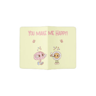 You Make Me Happy! Happy Brain and Flower Passport Holder