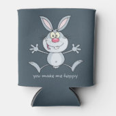 You Make Me Hoppy Bunny Rabbit Can Cooler (Front)