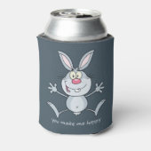 You Make Me Hoppy Bunny Rabbit Can Cooler (Can Back)