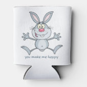 You Make Me Hoppy Bunny Rabbit Can Cooler (Front)