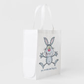 You Make Me Hoppy Bunny Rabbit Reusable Grocery Bag (Front Side)