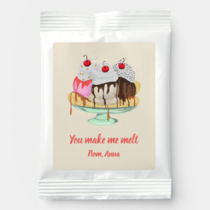 You make me melt ice cream Valentine Hot Chocolate Drink Mix