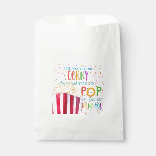 you make me pop thanks popcorn volunteer favor bag